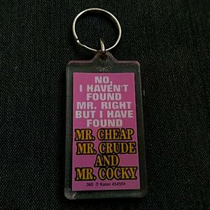 Funny crude key chain